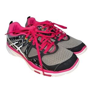 Asics‎ S378N Running Shoes Womens 8 Pre-Owned Sneakers Pink Grey Gel Athletic